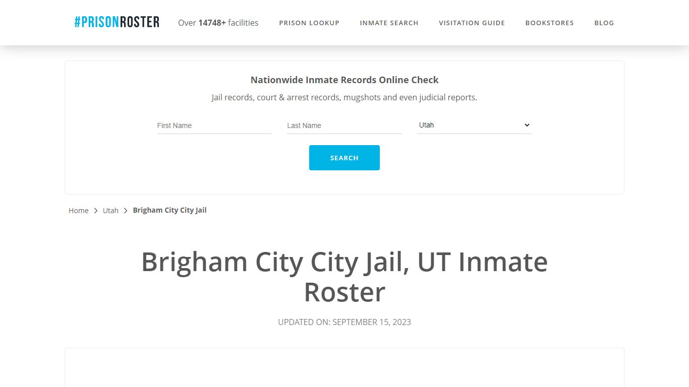 Brigham City City Jail, UT Inmate Roster - Prisonroster